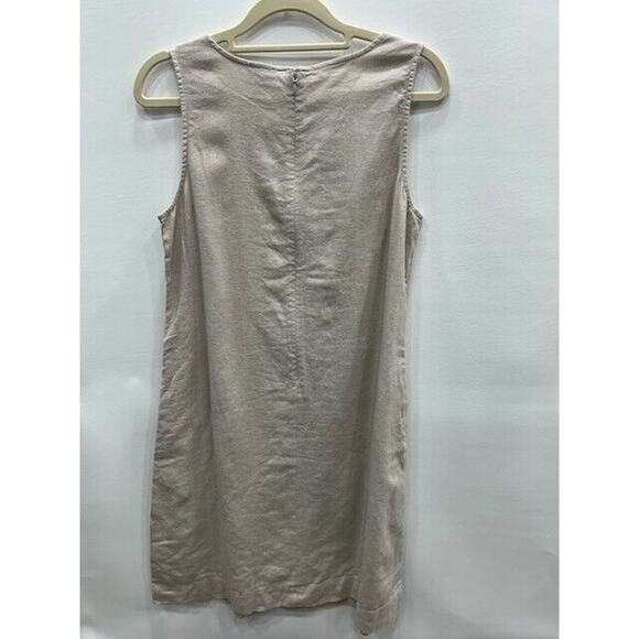 J.Crew Womens Shift Dress Sleeveless Crew Neck Linen Blend Silver Sand Sz 2 NWT - Picture 4 of 14